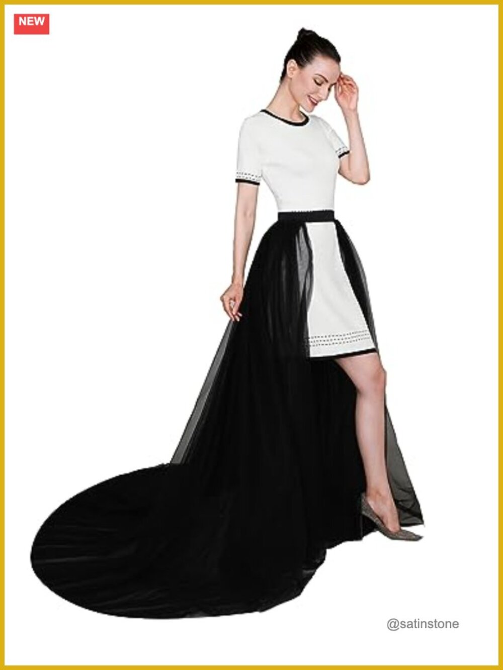 High Low Tulle Overskirt Short Front Long Back Party Tutu Skirt